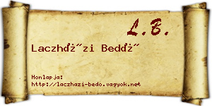 Laczházi Bedő névjegykártya