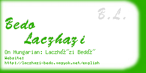 bedo laczhazi business card